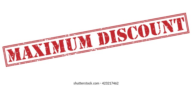 maximum discount stamp
