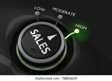 Maximum Sales Concept. Button For Maximize Sales. 3D Rendered Illustration.