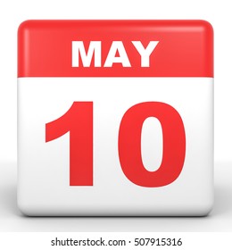 May 10 Calendar On White Background Stock Illustration 507915316 ...
