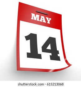 April 14 Calendar On White Background Stock Illustration 614028344