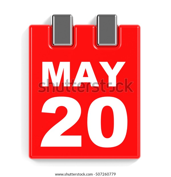 May 20 Calendar On White Background Stock Illustration 507260779