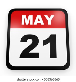 May 21 Calendar On White Background Stock Illustration 508365865 ...