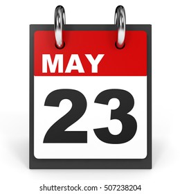 May 23 Calendar On White Background Stock Illustration 507238204