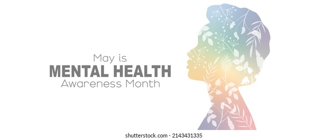 May Is Mental Health Awareness Month Banner.
