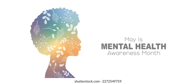 May is Mental Health Awareness Month banner. - Powered by Shutterstock