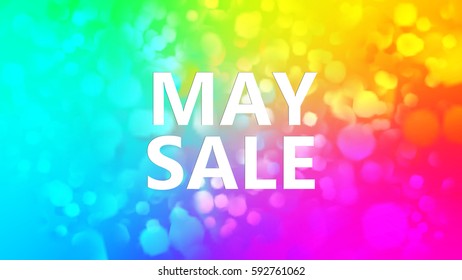 May Sale Sign Board Banner. 