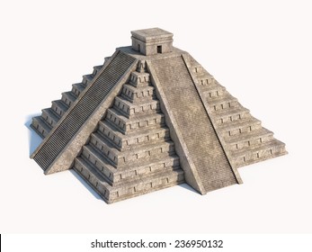 Mayan Pyramid Isolated