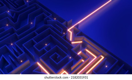 A Maze Of Adventures,getting Lost And Finding A Way Out,breaking Out Of The Frame,3D Rendering