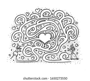 

maze game created for children's creativity, for coloring and development