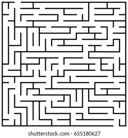 Maze Puzzle, Labyrinth Brain Teaser Kids Game . Illustration Of Labyrinth Game, Labyrinth For Play Children