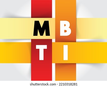 MBTI - Myers Briggs Type Indicator Is A Tool Which Is Frequently Used To Help Individuals Understand Their Own Communication Preference And How They Interact With Others, Text Concept Background