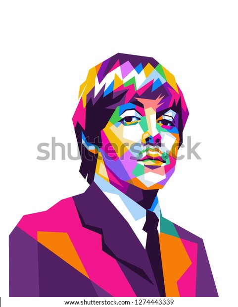 Mccartney Beatles Wpap Indonesia January 4 Stock Illustration 1274443339