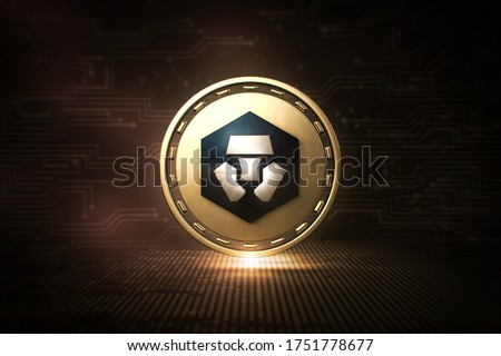 MCO - MCO - 3D Cryptocurrency Coin - Front View Stock photo © 
