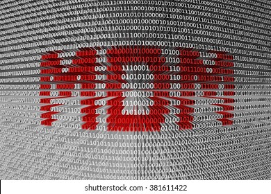 MDM is presented in the form of binary code 3d illustration