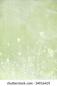 Meadow Flower Pale Green Background