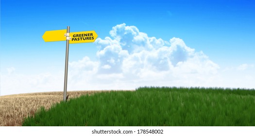 Grass Is Greener On The Other Side Images Stock Photos Vectors