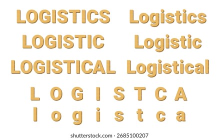 It means Logistics. It is a set of marks made from cardboard. 3d illustration.