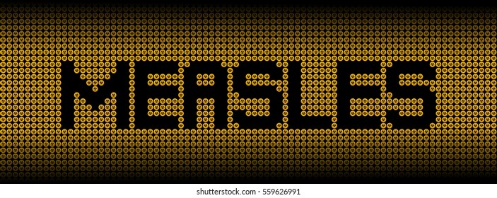 Measles Text On Biohazard Warning Symbols Illustration