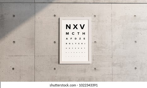 Block Letter Eye Chart