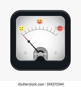 Measuring Scale Concept. Mood Meter. Flat  Stocl Illustration