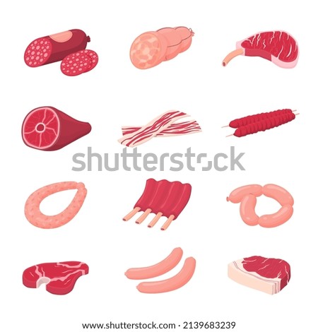 Similar – Image, Stock Photo veal sausages Meat Sausage