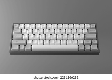 mechanical keyboard isolated 3d rendering