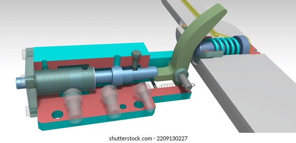 Mechanical Over Speed Protection Turbine 3d Stock Illustration ...