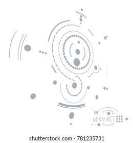 Mechanical Scheme Engineering Drawing Circles Geometric Stock ...