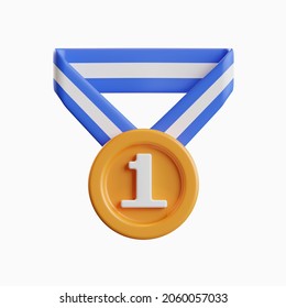 Medal 3d Icon. 3d Rendering Icon.