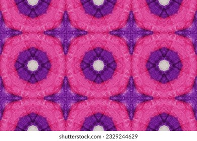 Medallions Pattern. Lilac Tapestry. Pink Rose Rustic Ornament. Fuchsia African Geometric. Ikat Chevrons. Plum Iris Motif Texture. Indian Abstract Print. Violet Aztec Pattern Colored. Stock-illustration