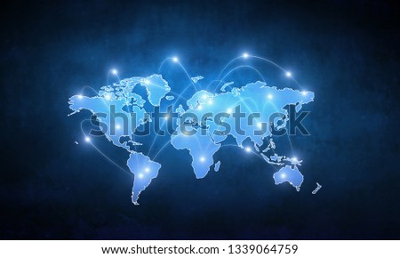 Media technologies for connection. 3d rendering