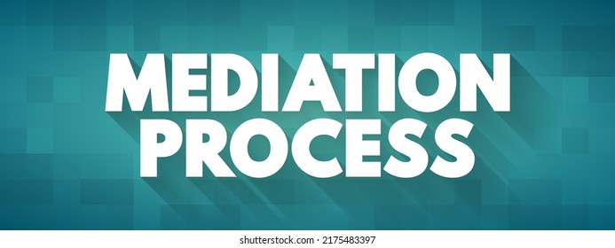 Mediation Process - Informal And Flexible Dispute Resolution Process, Text Concept Background