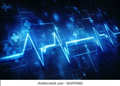 Medical abstract background, design for medical, science and digital technology, Ecg background - Powered by Shutterstock