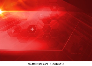 Medical Abstract Background With Lens Flare, Suitable For Health Care And Medical News Topics