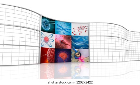 Medical background , digital 3D display - Powered by Shutterstock