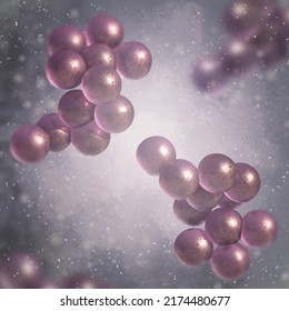 Medical Background, Staphylococcus Bacteria Gram-positive Aerobic Microorganisms, Cause Skin Infections, Pneumonia, Endocarditis And Osteomyelitis, Abscess, 3d Rendering