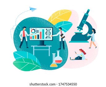 Medical diagnostics, biotechnology and genetic research. Concept Illustration - Powered by Shutterstock