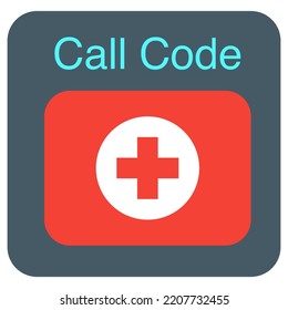 Medical Emergency CODE Button For 911 Help Rapid Response Team.