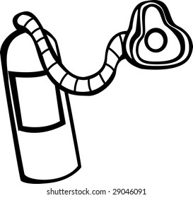 Oxygen Air Tank Breath Mask Stock Vector (Royalty Free) 2010035