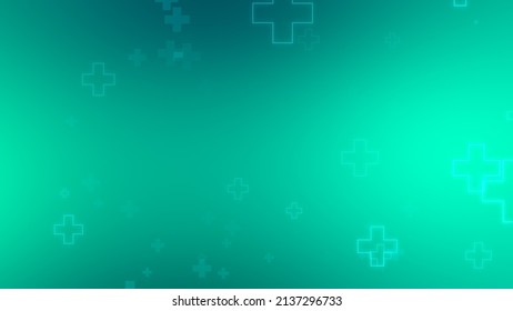 Medical Health Blue Green Cross Neon Stock Illustration 2137296733 ...