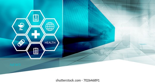 Medical Health News Background, Suitable For Healthcare And Medical News Topic