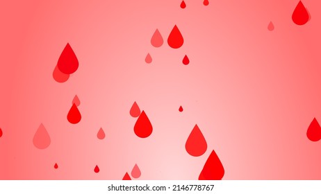 Medical Health Red Blood Drop Pattern Background. Abstract Healthcare For World Blood Donor Day.