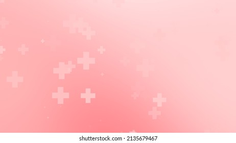 Medical Health Red Cross Pattern Background. Abstract Healthcare For World Blood Donor Day.