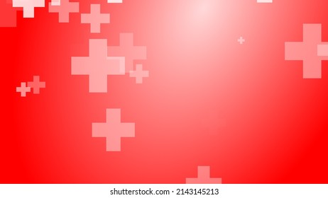 Medical Health Red Cross Pattern Background. Abstract Healthcare With Emergency Concept.