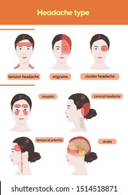 3,450 Types of headaches Images, Stock Photos & Vectors | Shutterstock