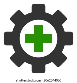 Medical Industry Icon With Flat Style. Isolated Raster Medical Industry Icon Image, Simple Style.