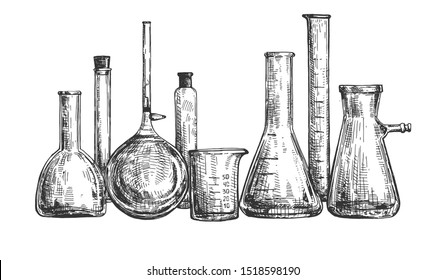 antique chemistry glassware