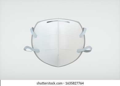 Medical mask with white background,3d rendering. Computer digital drawing.