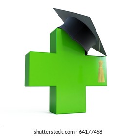 Medical School Graduation Cap Pharmacy Cross