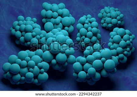 Medical Super Absorbent Polymers cluster (SAP) - 3d illustration isometric view Stock fotó © 